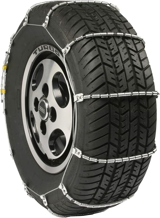 SCC SC1040 Radial Chain Cable Traction Tire Chain - Set of 2, Silver