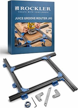 Juice Groove Router Jig for Cutting Board Up to 18 x 18 - Adjustable Juice Groove Jig w/Corner Radius Guides - Versatile Variable Router Jig - Easy-to-Use Router Guide for Perfect Grooves