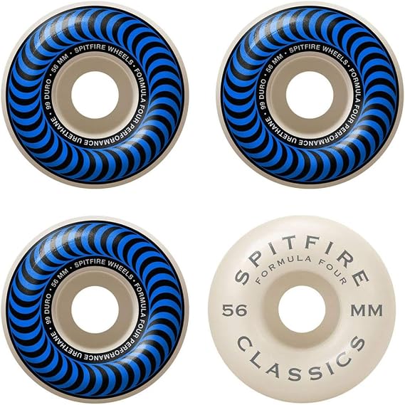 Spitfire Skateboard Wheels F4 Classics 99A Blue/White 56mm