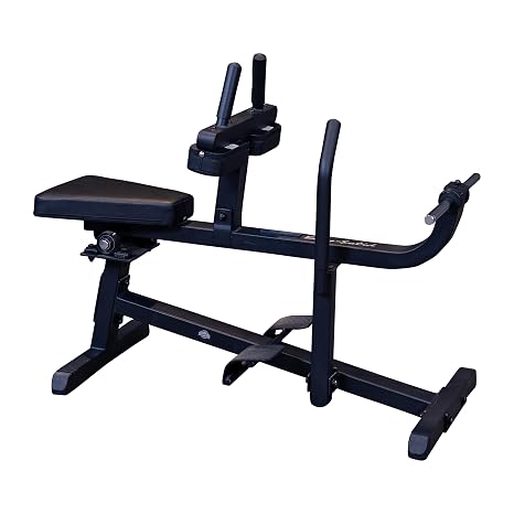 Body-Solid (GSCR349B) Seated Calf Raise Exercise Machine for Strength Training, Home Gym Equipment, Black
