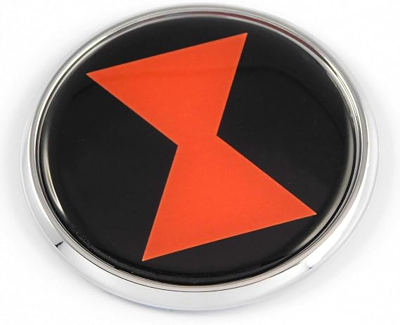 Black Widow Flag 2.75" Car Chrome Round Emblem Decal 3D Badge