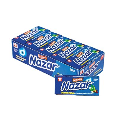 NAZAR Mastic Aromatic Sugar-Free Jawline Exerciser Chewing Gum | Freshens Your Breath | Supports Oral Health | 20 Packs of Gum 5 Pieces 100 Total Pieces