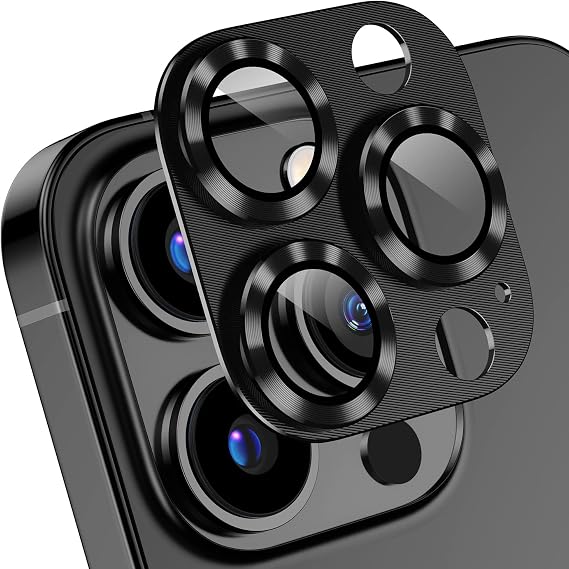 Korecase 2 Pack for iPhone 13 Pro Max/13 Pro Camera Lens Protector,Black