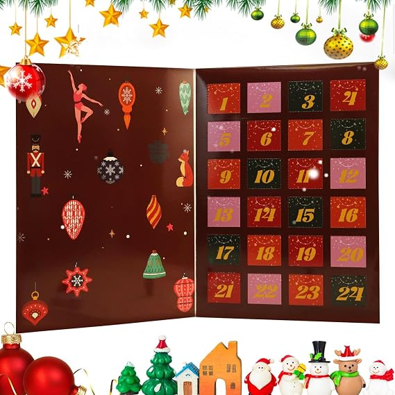 Create Your Own Advent Calendar, 24 Days DIY Christmas Countdown Calendar Box, Funny Sky Advent Calendar to Satisfy Yourself , Creative DIY Christmas Gift Packaging Box for Candy, Cookies, Toys