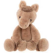Charlie Bears Clip Clop Pony | Oatmeal Brown Medium | Bear & Me Plush Horse Animal