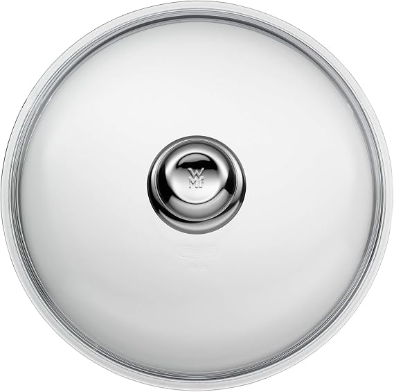 WMF 28 cm Cam Tava Kapağı, Metal Kulplu, Isıya Dayanıklı Cam, 28 cm Tavalar İçin, Bulaşık Makinesinde Yıkanabilir