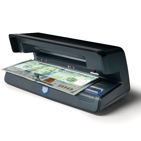 Safescan 70 UV Counterfeit Bill Detector, Small Footprint, Lightweight, Great for Bills, IDs, Credit Cards, Suits All Currencies, Powerful 9W UV Light, White Light, CE Certified,