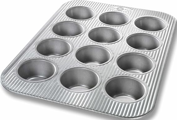 USA Pan Bakeware Muffin Pan, 12-Well, Aluminized Steel
