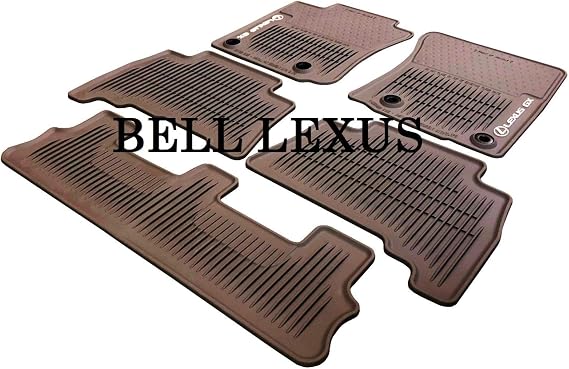 LEXUS OEM Factory 5pc All Weather Floor MAT Set W/3rd Row 2014-2019 GX460 Brown