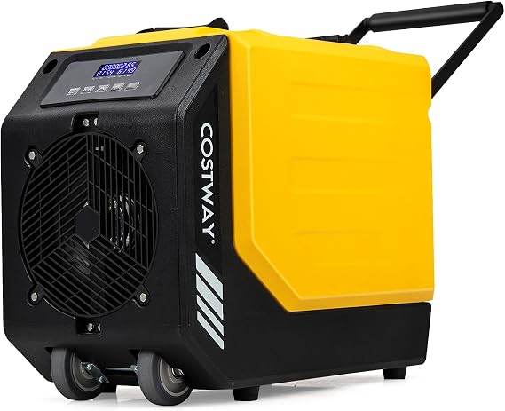 COSTWAY 90L/Day Commercial Dehumidifier with Drain Hose, 500㎡ Coverage