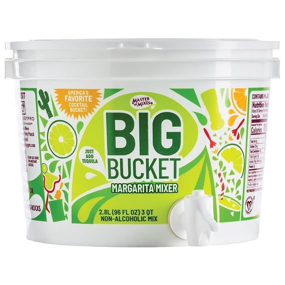 Master of Mixes Margarita Mix, Ready to Use, 96 oz Low-Profile BigBucket, Individually Boxed