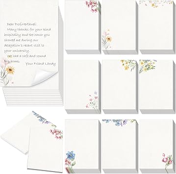 Spiareal 100 Pcs Blank Note Cards 4 x 6 in Blank Decorative Notecards Index Cards Bulk Thank Greeting Notecards for DIY School Office Wedding Baby Shower(White,4 x 6 in,Floral)