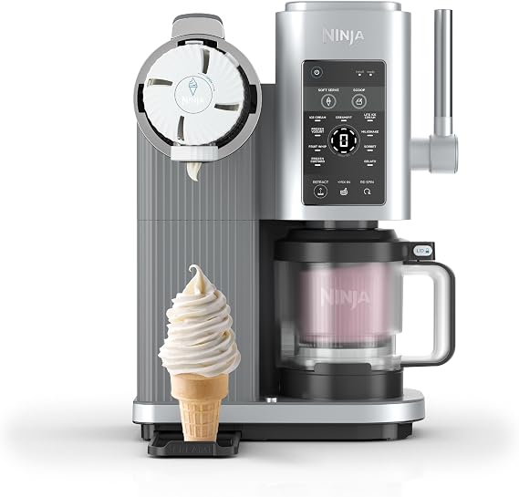 Ninja CREAMi Scoop and Swirl Soft Serve and Ice Cream Maker with 2x Tubs