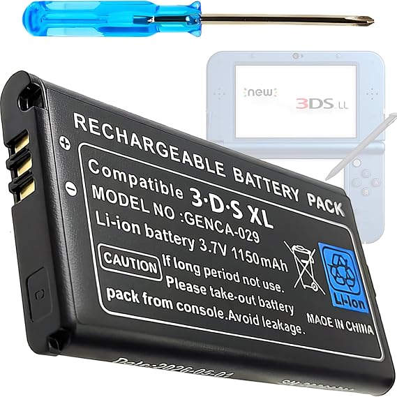 SPR-003 Battery Replacement Pack for Nintendo New 3DS XL LL 3DSXL | SPR-001 SPR003 SPR 003 3.7V Lithium-Ion Battery Upgrade Kit