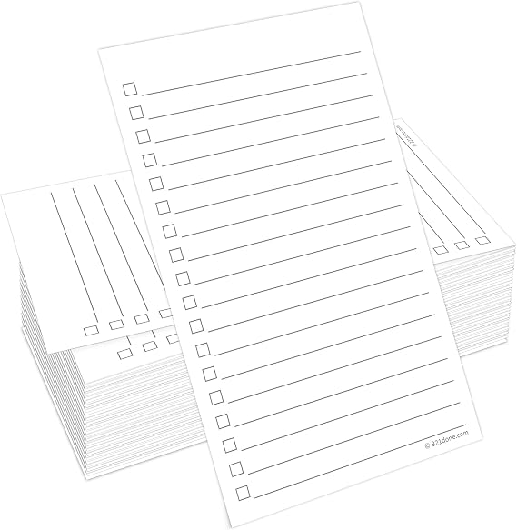 321Done To Do List Cards, 3x5, Set of 100, Simple, No Header
