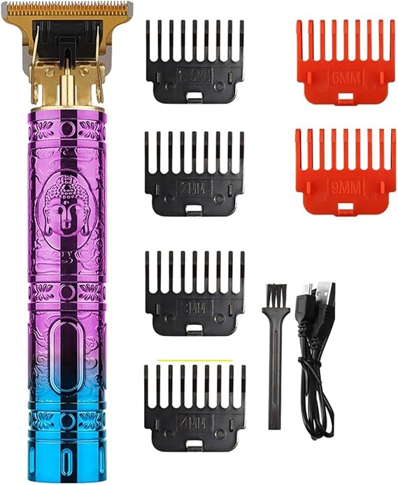 Razors Electric Hair Cutting Machine Vintage T9 Clipper Hair Rechargeable Man Shaver Trimmer for Men's Barber Professional(Plastic buddhaLCD)