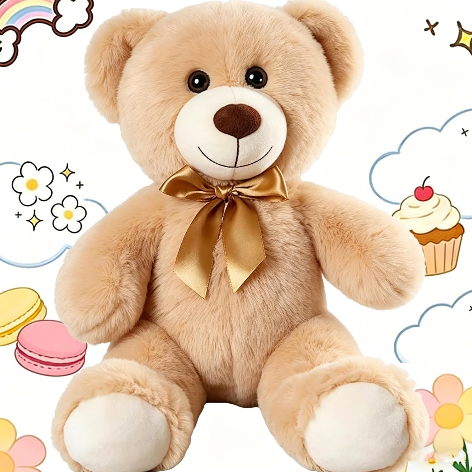 Small Teddy Bear, Cuddly Companion for Security, Soft Plush Toy for Gifting and Decoration, Medium Size Teddy Bear with Premium Materials