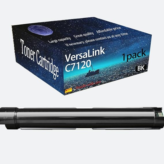 VersaLink C7120 Toner Cartridge Compatible for Xerox VersaLink C7100 C7120 C7125 C7130 Printer. high Printing Page Count 31300 Pages. (Black-1)