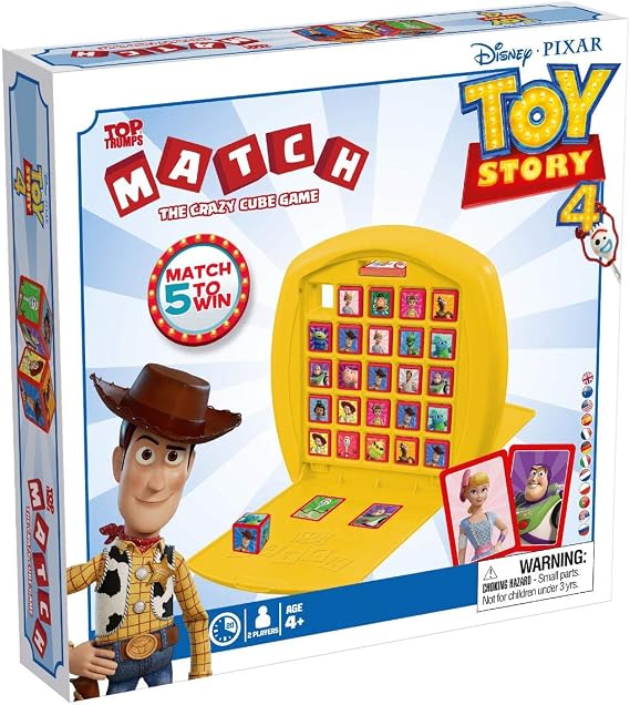 Top Trumps Toy Story 4 Match The Crazy Cube Game, Play with 15 of your favourite characters including Buzz Lightyear, Woody and Jessie, travel board game, gift and toy for Boys and Girls Aged 4 plus