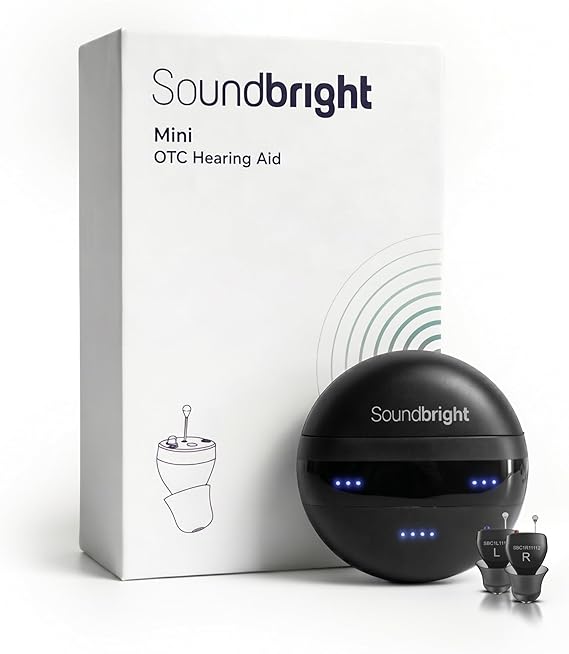 Mini Over the Counter (OTC) Rechargeable Hearing Aids for Adults, Seniors, Men, and Women, Small in-Ear Hearing Aid - 48-Hour Battery, Noise Reduction, FDA Registered