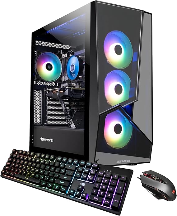 iBUYPOWER Pro Gaming PC Computer Desktop Slate5MR 250a (AMD Ryzen 3 3100 3.6 GHz, NVIDIA GTX 1650 4GB, 8GB DDR4, 480 GB SSD, WiFi Ready, Windows 11 Home)