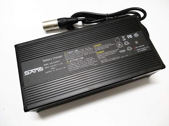 SANS Battery Charger XLR Head 71.4V 4A for 60V Li-ion Electric Golf Car Motorcycle Battery SSLC300V71