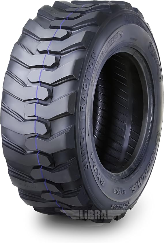 SUPERGUIDER Heavy Duty 12-16.5 12x16.5 12 Ply Skid Steer Tire w/Rim Guard