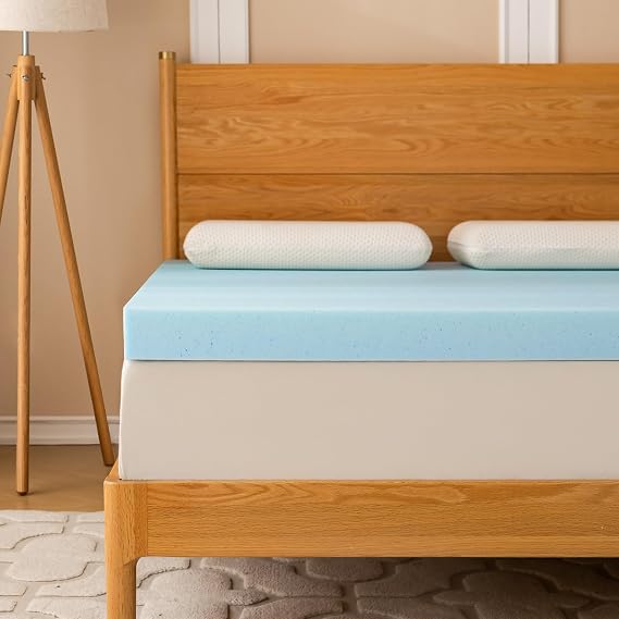 2 inch Twin Gel Memory Foam Mattress Topper Ventilated Soft Mattress Pad, Bed Topper, CertiPUR-US Certified, Twin Size