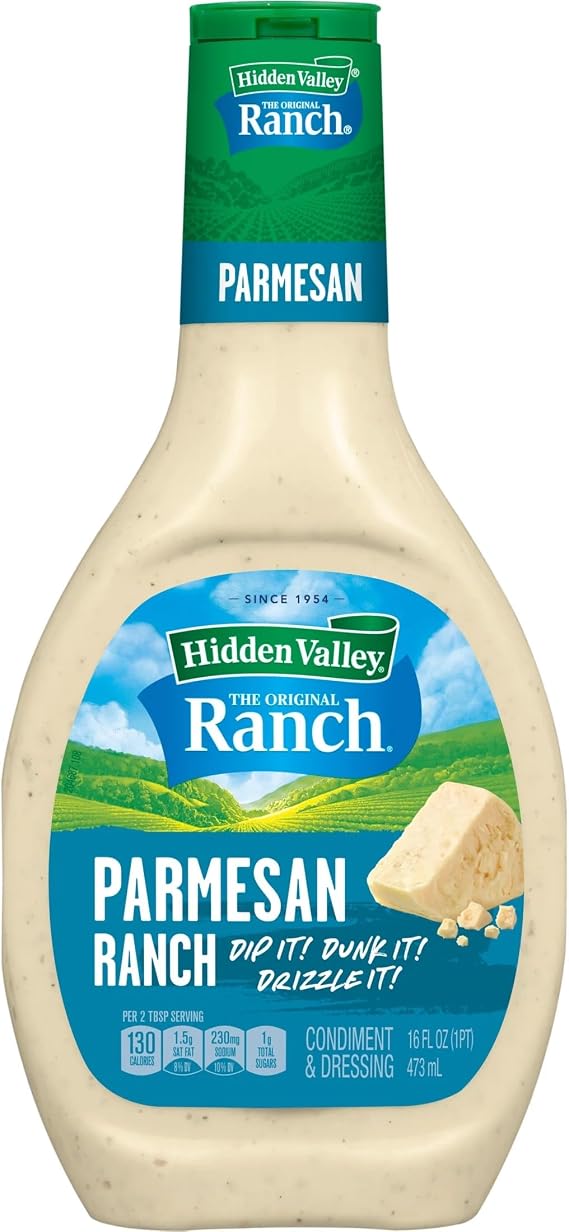 Hidden Valley Parmesan Ranch Salad Dressing 16 Oz Bottle