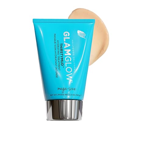 Glamglow THIRSTYMUD Hydrating Treatment Face Mask | 24-Hour Moisturizing Facial Mask for Dry Skin and Uneven Texture + Hyaluronic Acid, Soothing Skincare