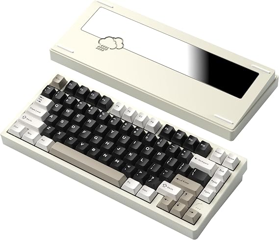 WOBKEY Rainy 75 KeyboardKeyboard with Raindrop-like Keystroke Sound, Mechanical Keyboard, 3-Way Connection, OS Compatibility, Hot-Swap and VIA Support, Customizability, Gasket Design, Aluminum