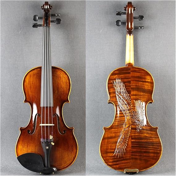 Violin 4/4 Fully Handmade Eagle Carving Strong Tone Violin