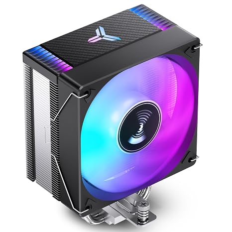 JONSBO CR1000 EVO Color CPU Cooler Black,Silent Series CPU Air Cooler,CPU Fan,RGB Automatic Light(4pin H154mm, 4 Copper Heat Pipe AM4/AM5/Intel LGA1851/1700,120mm PWM,Top Cover RGB, Black