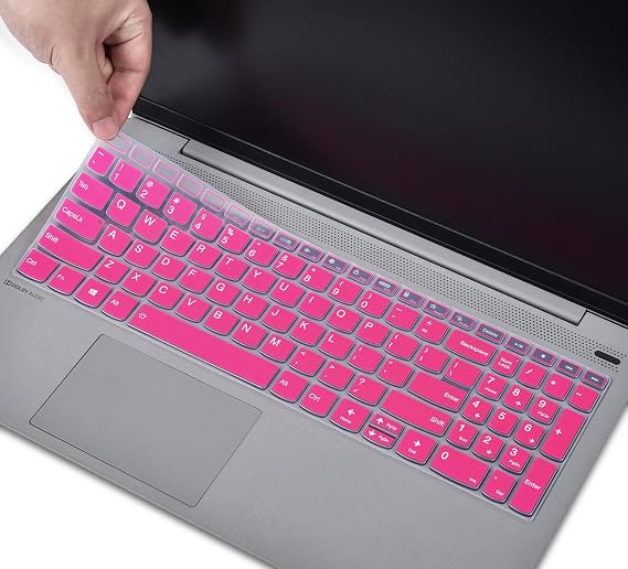 Keyboard Cover for 2023 2022 Lenovo IdeaPad 1/IdeaPad 1i 15.6 inch Laptop 15IGL7 15ADA07 15IAU7 15ALC7 15IJL7 15IGL7, New Lenovo IdeaPad 1 15.6 US Layout Keyboard Cover Skin, Hot Pink