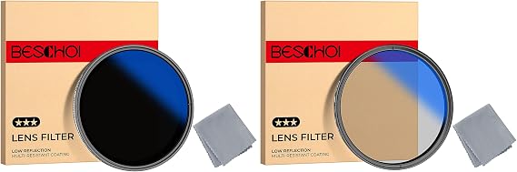 46mm Variable ND2-400 Filter & CPL Lens Filters Kit with Multi-Layer Coatings for Camera Lens