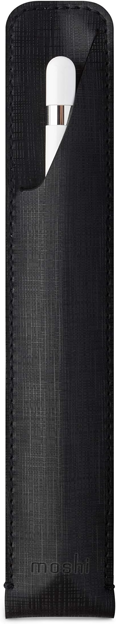 Moshi Magnet Vegan Leather Case for iPad Pencil, Ultra-Slim, Microfiber Lining, Attaches to Moshis VersaCover Case, Scratch Protection, Metro Black