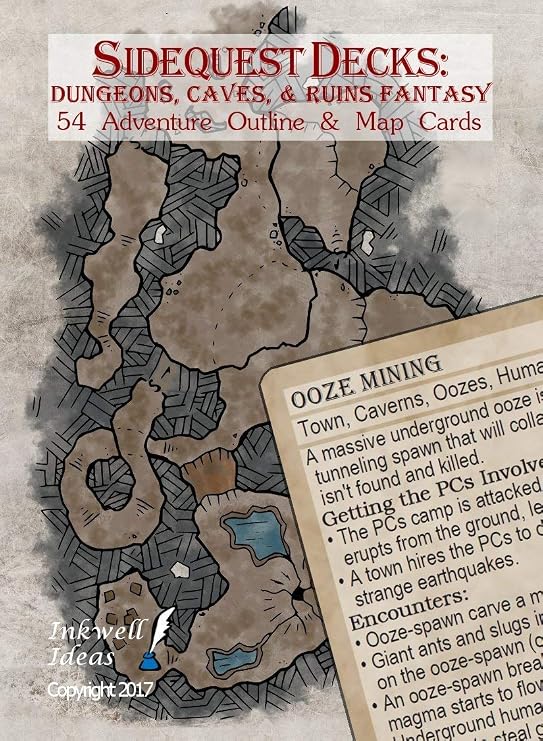 Sidequest Decks : Dungeons Caves Ruins Fantasy