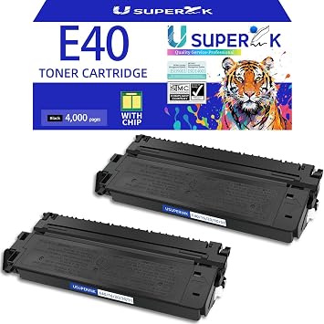 SuperInk 2 Pack Compatible for Canon E40/E30/E31/E16/E20 1491A002AA Black Toner Cartridge for PC-170 PC-940 PC-795 PC-950 PC-745 PC-980 Copy Machines Printers
