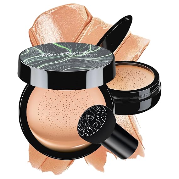 Cushion Foundation Concealer Full Coverage CC Cream, Nude | Weightless Long-Lasting, Natural Look Face Makeup Foundation for Mature Skin, BB Cream Makeup for Older Women Tattoo Cover up