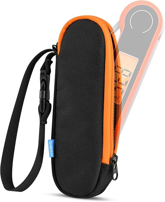 Xxerciz Carrying Case Compatible with ThermoPro TP19H Digital Meat Thermometer, Nylon Storage Bag with Handle Strap Shockproof Protective Cover for Outdoor Camping (Case Only)