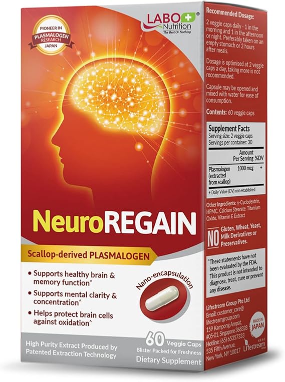 LABO Nutrition NeuroREGAIN Scallop Plasmalogen - Brain & Memory Support
