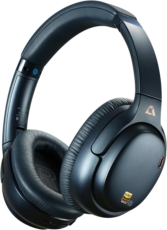 1Mii E700 Noise Cancelling Headphones Bluetooth Wireless Hi-Res LDAC,Indigo