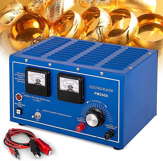Jewelry Plating Machine, 30A Adjustable Voltage Platinum Silver Gold Plating Machine, Jewelry Plater Electroplating Rectifier for Jewelry, Watches and Crafts, Gold Plating Kit