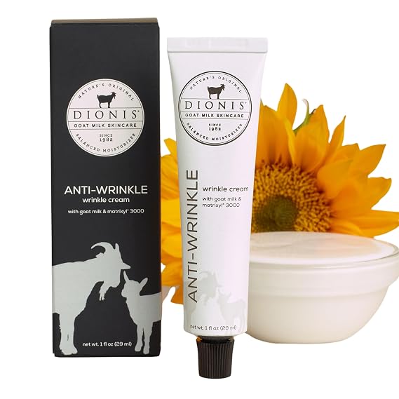 Dionis Goat Milk Skincare Anti-Wrinkle Cream With Matrixyl 3000, 1 fl oz | Reduce Fine Lines and Wrinkles, Anti-Aging Cream For Younger Smoother Skin, Day and Night Cream