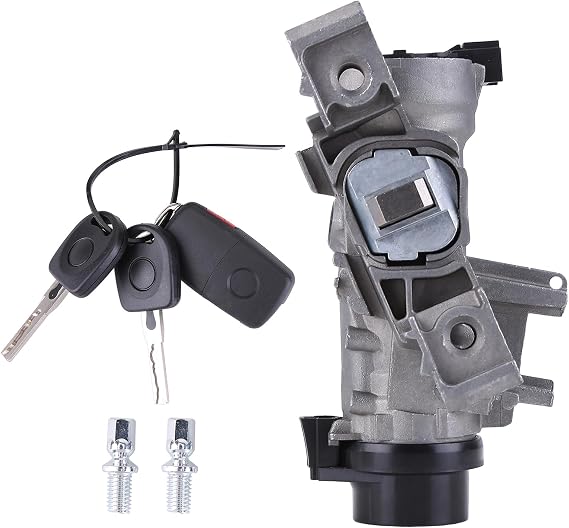 EUBUY 1K0905851B Ignition Switch Lock Cylinder with Remote Control Key Shell Compatible for VW JETTA 2006-2018, Ignition Lock Cylinder with Key