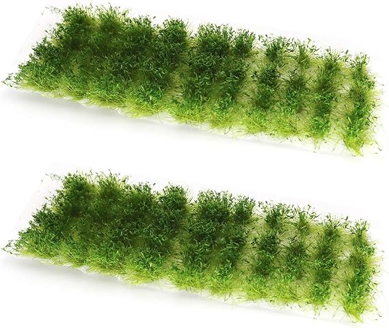 Warmtree 80 Pcs Green Bushy Tuft Static Grass Gamers grass Diorama Supplies