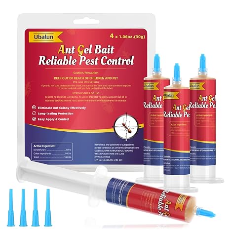 Ant Killer Gel for Indoors and Outdoors, Powerful Ant Control - 4 x 30 Grams
