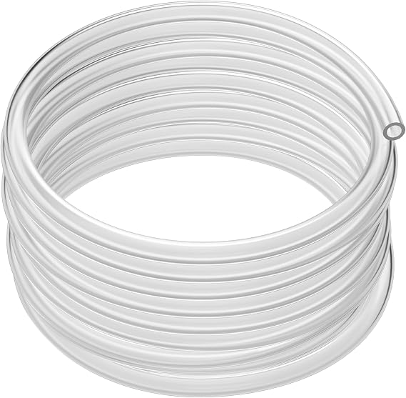 Houseables 1/4 Tubing, Clear Tubing, Clear Hose, 1/4 ID x 3/8 OD, 100FT, Plastic Tube, Vinyl Hose, Flexible, PVC, Food Grade, Industrial Flex Pipe For Water, Brewing, Beverage Pump, Homebrew, Siphon