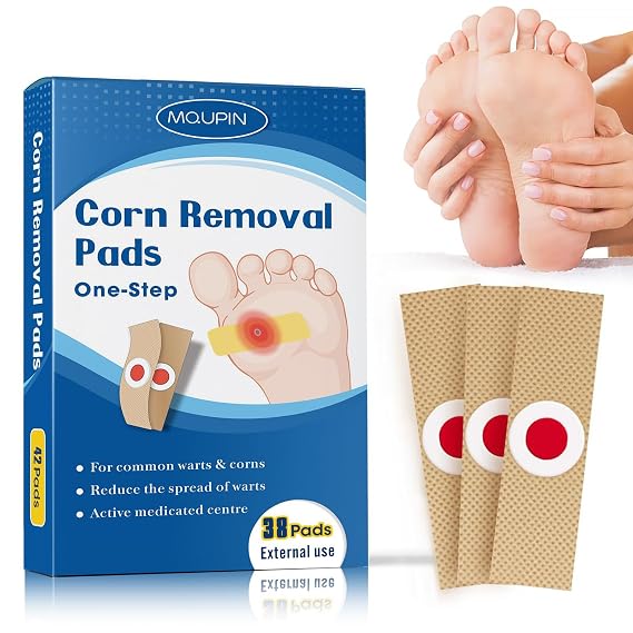 38 Pcs Corn Removal Pads for Toe,Extra Strength Corn & Callus Remover for Feet & Toes for Adult and Elderly Nurses Hikers and Athletes Men and Women