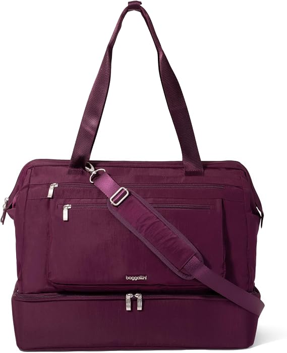 Modern Weekender - Lightweight 18"x15.7"x9.4" Duffel Carry-on Travel Bag for Women